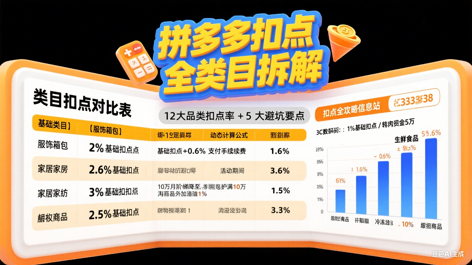 拼多多扣点多少?类目差异 + 计算方式 + 避坑全攻略