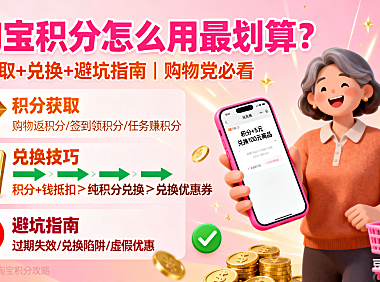 淘宝商城积分怎么用最划算?获取 + 兑换 + 避坑指南,购物党必看