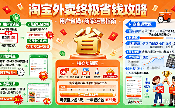 淘宝外卖怎么用才划算？用户省钱 + 商家运营指南