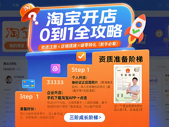 淘宝开店怎么从 0 到 1?资质 + 搭建 + 破零全攻略(新手必看)