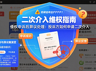 侵权被投诉方申诉成功,投诉方有异议如何反馈?申请“二次介入”!
