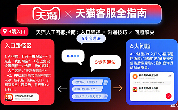 天猫人工客服怎么找?高效沟通技巧 + 问题解决全指南