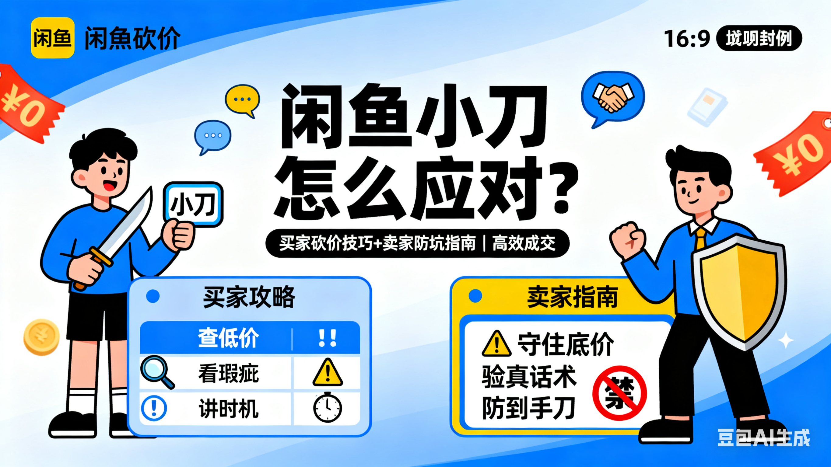 闲鱼小刀怎么应对?买家砍价技巧 + 卖家防坑指南,高效成交