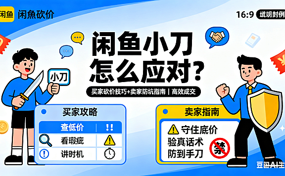 闲鱼小刀怎么应对？买家砍价技巧 + 卖家防坑指南，高效成交