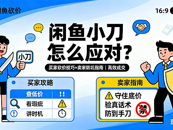 闲鱼小刀怎么应对？买家砍价技巧 + 卖家防坑指南，高效成交