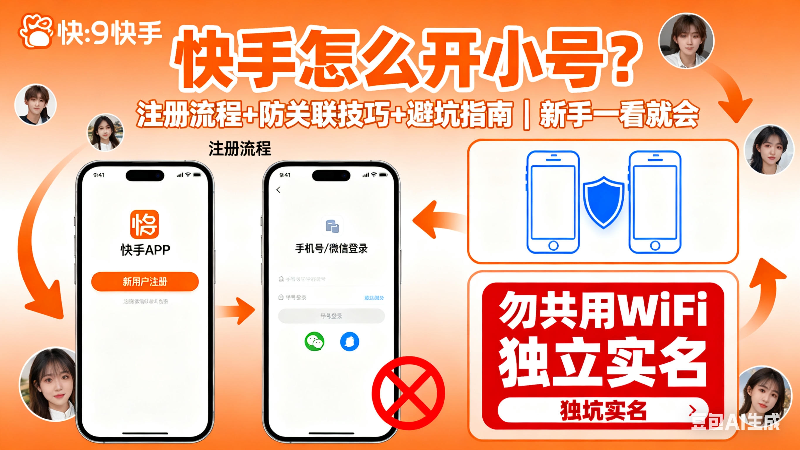 快手怎么开小号?注册流程 + 防关联技巧 + 避坑指南,新手一看就会