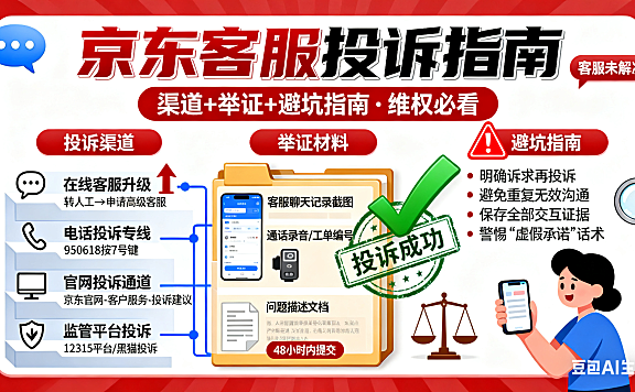 怎么投诉京东客服？渠道 + 举证 + 避坑指南，维权必看