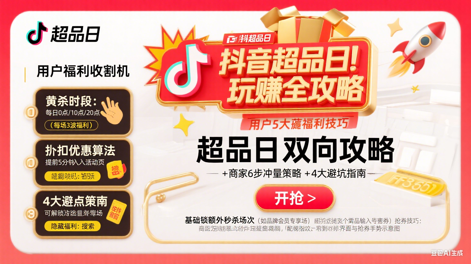 抖音超品日怎么玩?商家冲销量 + 用户薅福利全攻略
