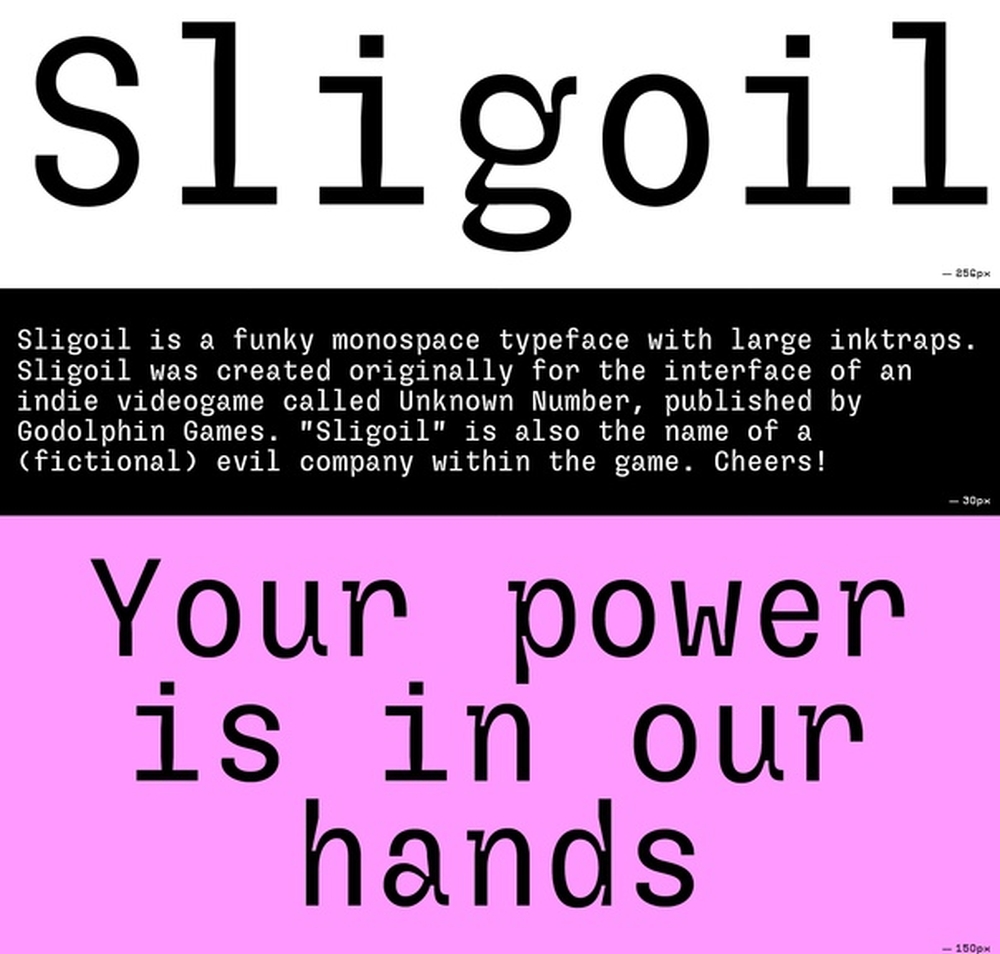 Sligoil字体包在线下载,免费可商用英文字体