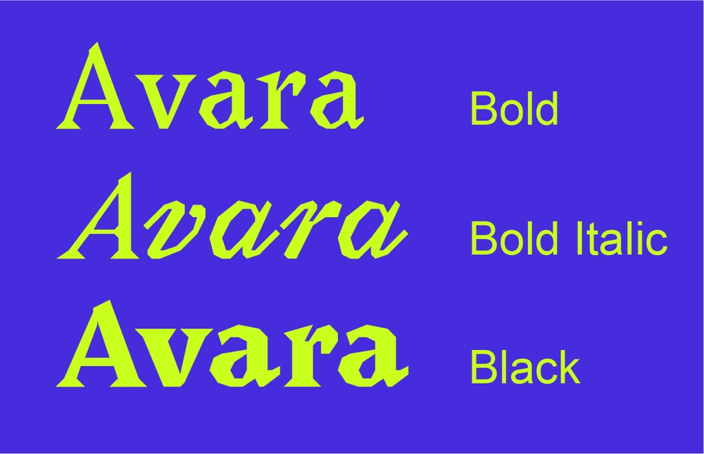 Avara字体包在线下载，免费可商用