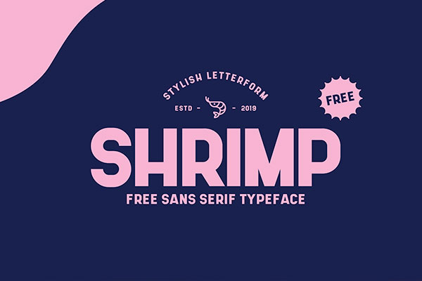 SHRIMP字体包在线下载，电商设计免费可商用英文字体