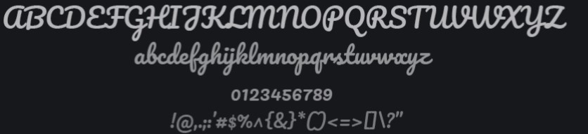 Pacifico字体包在线下载，电商包装设计印花免费可商用