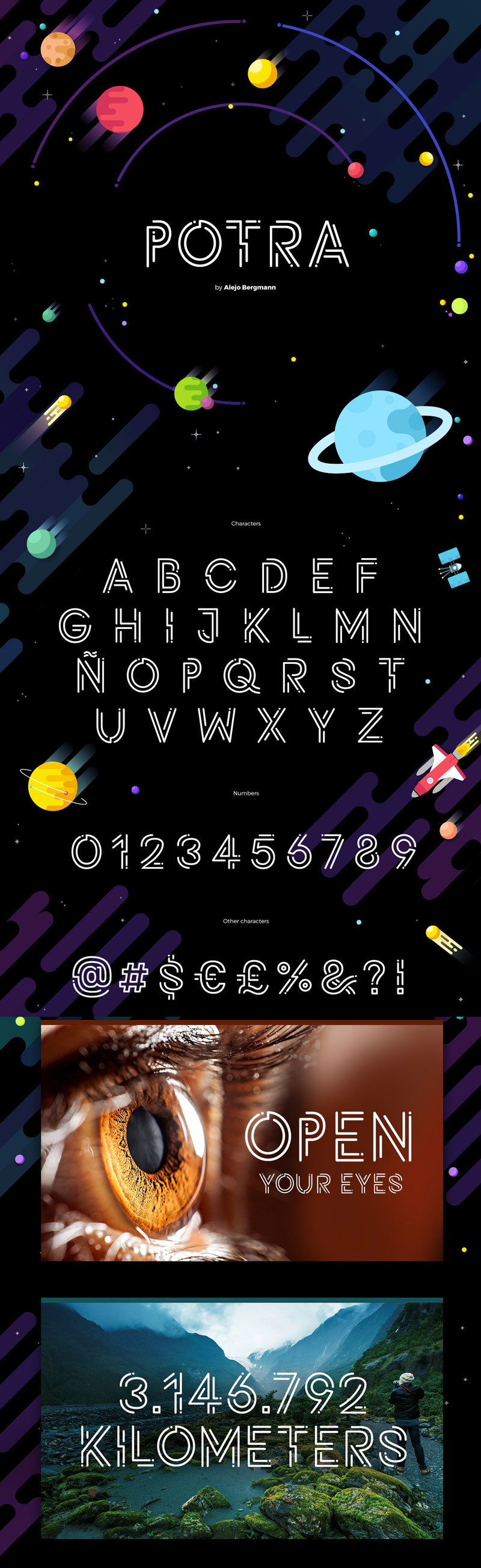 Potra字体包在线下载，电商包装设计印花免费可商用