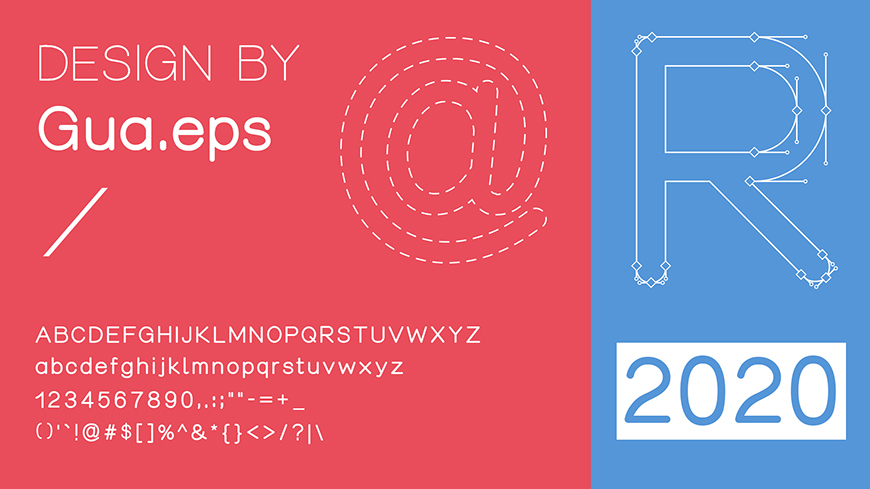 阿瓜准圆体英文字体下载，免费可商用