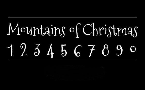 Mountains of Christmas字体包在线下载,电商设计免费可商用