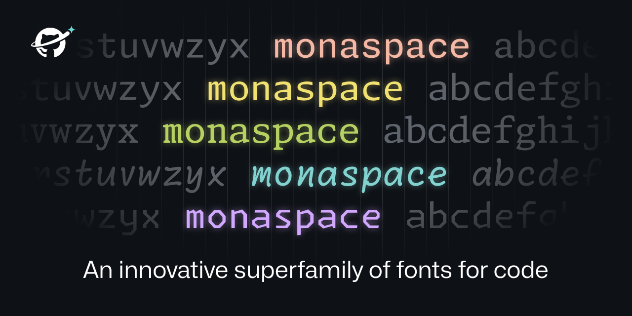 Monaspace字体包在线下载,免费可商用