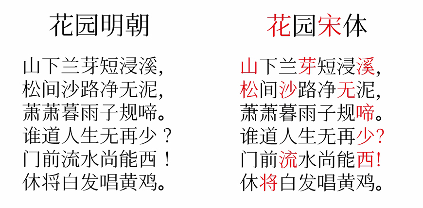 飞花宋体中文字体下载,电商免费可商用