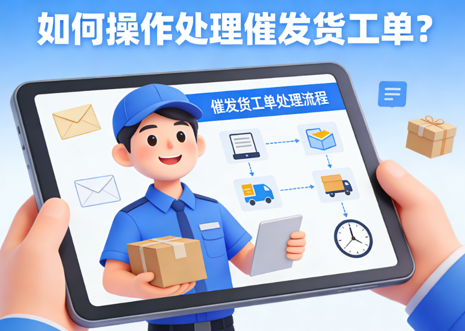 如何操作处理催发货工单？