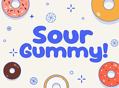 Sour Gummy字体包在线下载，免费可商用