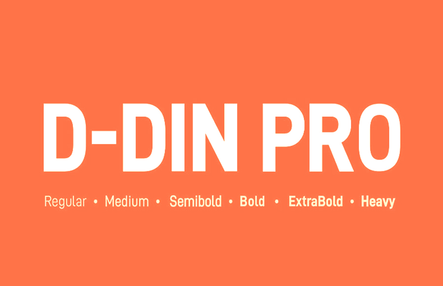 D-DIN-PRO字体包下载，免费可商用