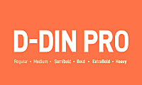 D-DIN-PRO字体包下载，免费可商用