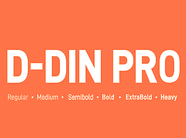 D-DIN-PRO字体包下载，免费可商用