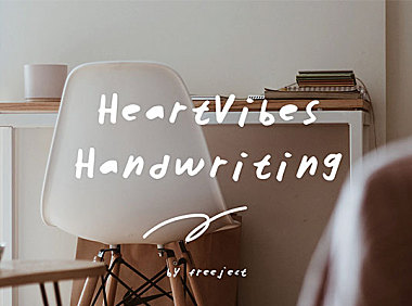 Heart Vibes字体包在线下载，电商包装设计印花免费可商用