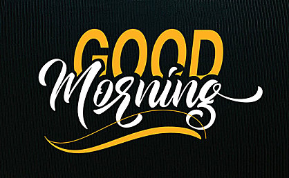 Good Morning字体包在线下载，电商包装设计印花免费可商用