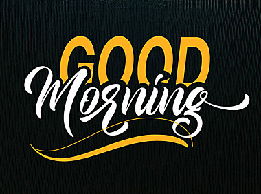 Good Morning字体包在线下载，电商包装设计印花免费可商用