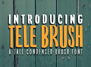 TeleBrush字体包在线下载，电商包装设计印花免费可商用