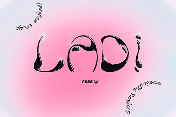 Ladi字体包在线下载，电商包装设计印花免费可商用