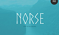Norse字体包在线下载，电商包装设计印花免费可商用