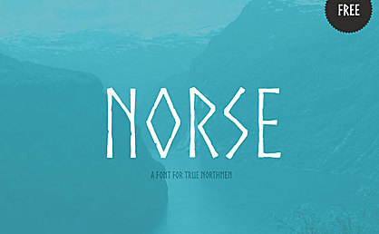 Norse字体包在线下载，电商包装设计印花免费可商用