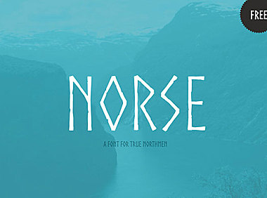 Norse字体包在线下载，电商包装设计印花免费可商用
