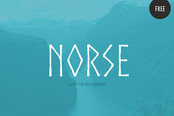 Norse字体包在线下载，电商包装设计印花免费可商用