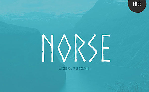 Norse字体包在线下载,电商包装设计印花免费可商用