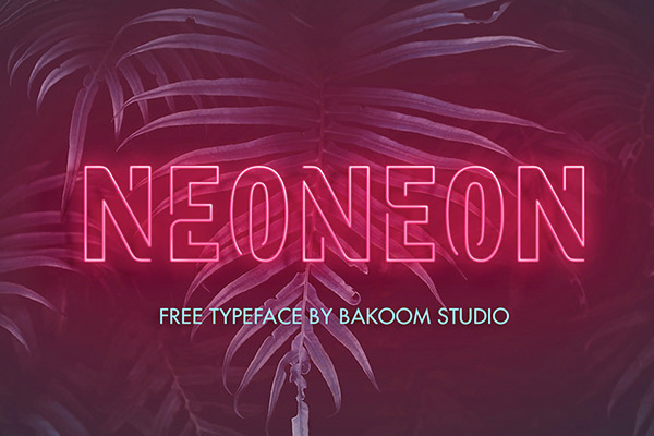 NEONEON字体包在线下载，电商包装设计印花免费可商用