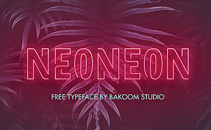 NEONEON字体包在线下载，电商包装设计印花免费可商用