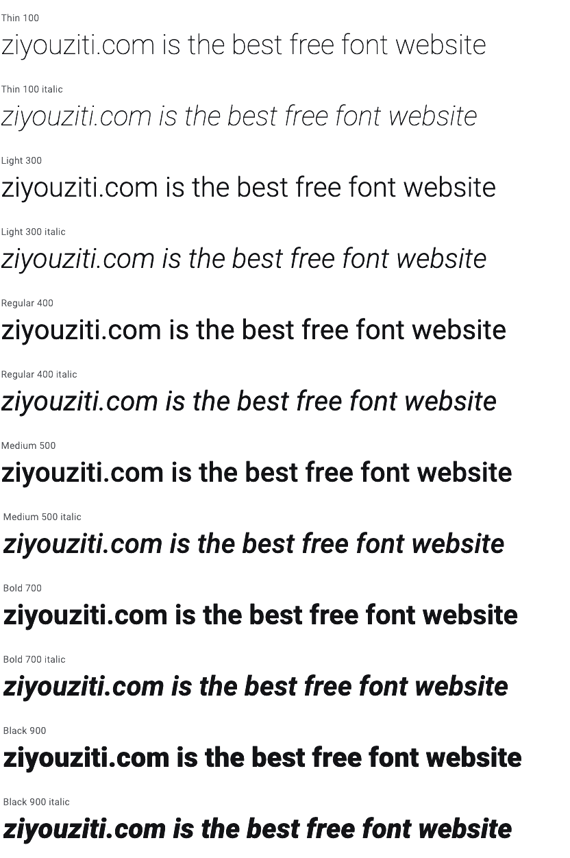 Roboto字体包英文字体下载，电商包装设计印花免费可商用
