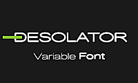 Desolator字体包在线下载，电商设计免费可商用英文字体