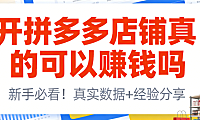 开拼多多店铺能否实现盈利,辉哥结合八年实战经验解析平台特性与运营关键要素