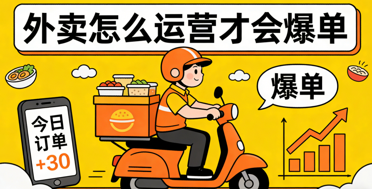 外卖怎么运营才会爆单？从门店基础分到活动策略与用户复购的系统化打法