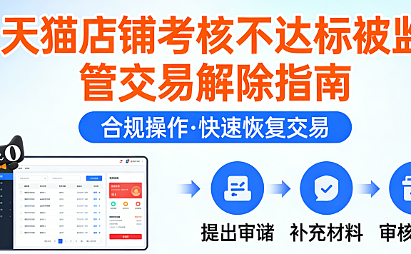天猫店铺考核不达标被监管交易怎么解除？