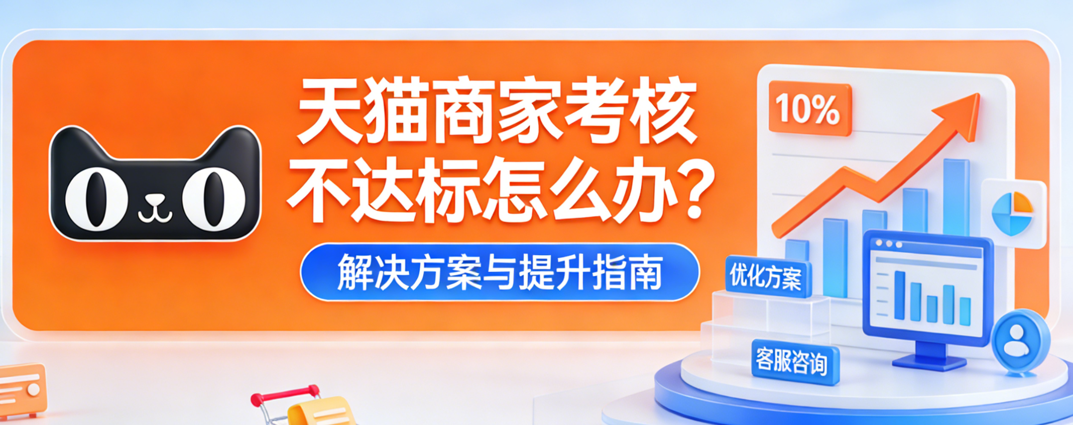 作为天猫商家，如果我店铺考核不达标，怎么办？