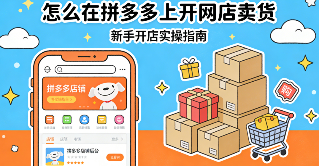 怎么在拼多多上开网店卖货?从资质准备到商品上架与初期运营的完整实操指南