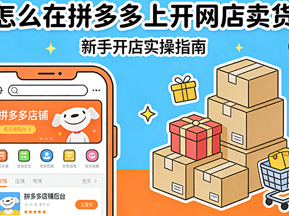 怎么在拼多多上开网店卖货?从资质准备到商品上架与初期运营的完整实操指南
