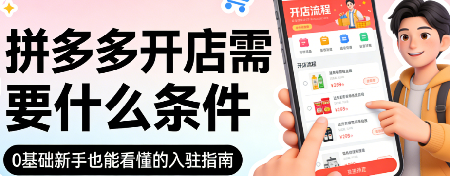 拼多多开店条件，详解主体资质类目要求保证金标准与合规运营基础全梳理