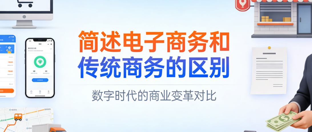 电子商务与传统商务的核心区别，解析运营模式用户触达供应链与成本结构对比