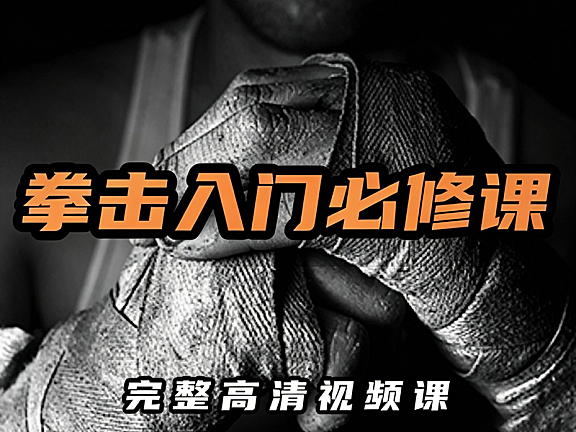 拳击入门必修视频课程_零基础学拳击从站姿到实战_安全高效拳击教程