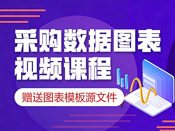 用Excel制作采购数据图表可视化看板 – 实战案例视频课程，采购管理必备技能